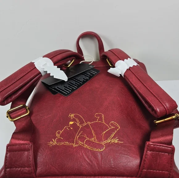 Loungefly Disney Winnie The Pooh Buckle Honeycomb Mini Backpack Nwt - Picture 6 of 7